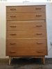 1960’s Oak Tallboy Chest of Drawers by Lebus