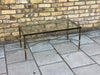 French Hollywood Regency Maison Jansen Style Brass & Glass Coffee Table c.1970