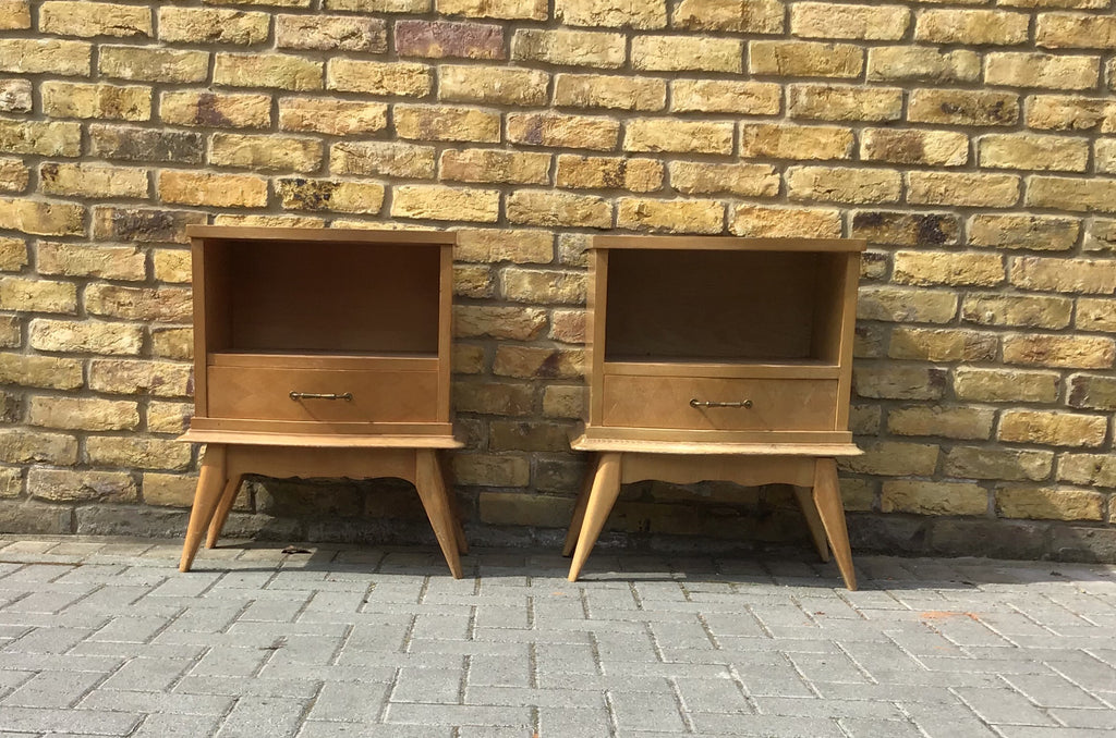 1950’s French bedside cabinets.   SOLD