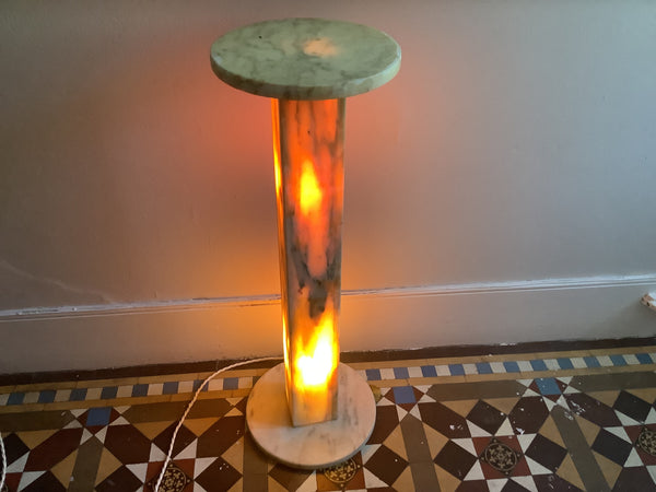 1950’s Alabaster column floor lamp