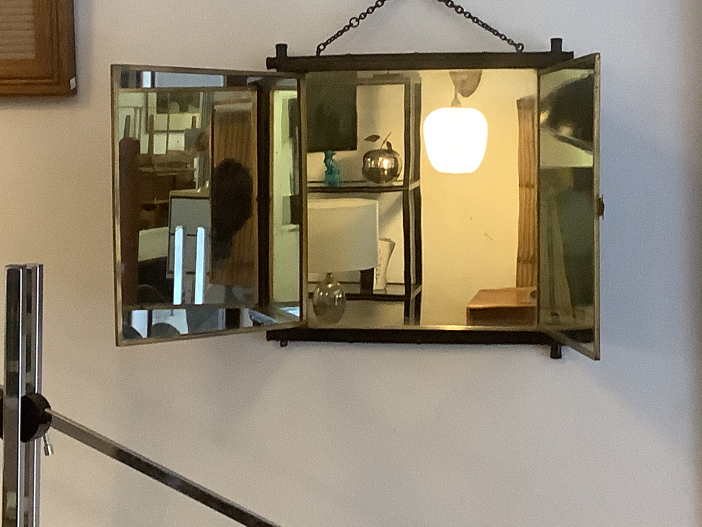 A French aesthetic movement triple dressing mirror
