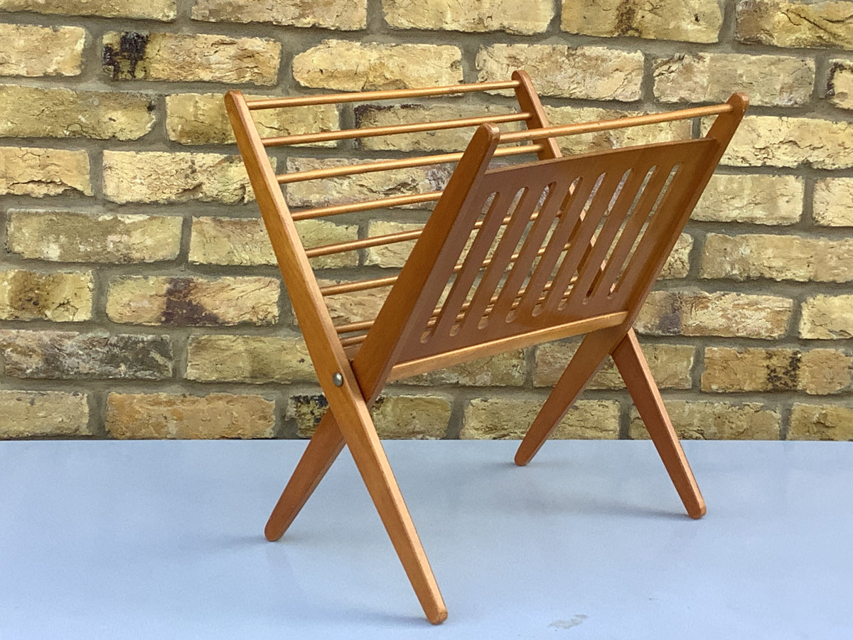 Danish Midcentury Folding Magazine Rack by Cees Braakman for