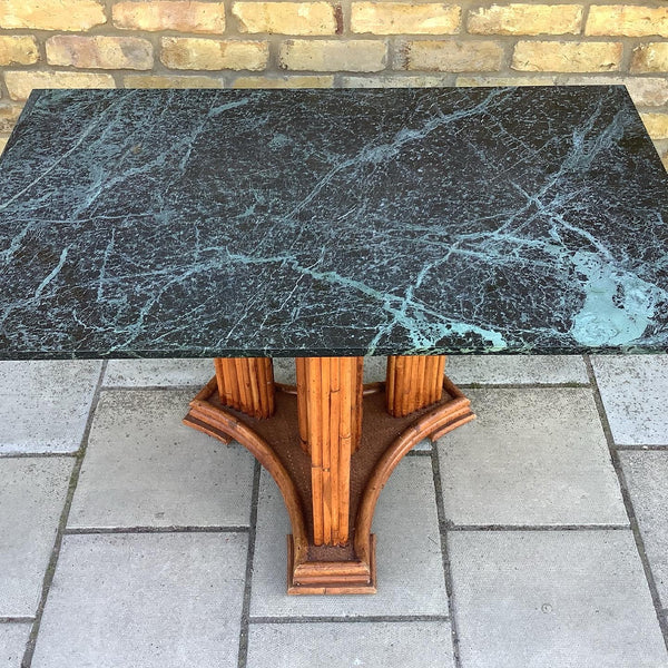 1930’s French Marble & bamboo dinning table
