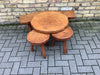 Brutalist maple dining set