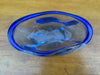 Sapphire Glass Lobed pillow Bowl By Whitefriars