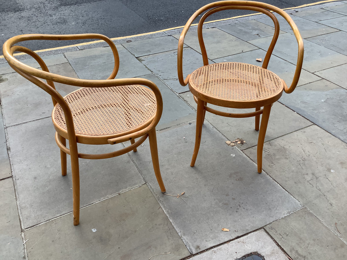 Bent discount cane chairs