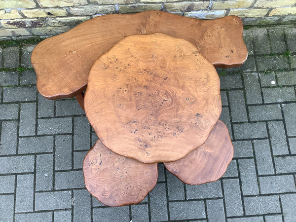 Brutalist maple dining set