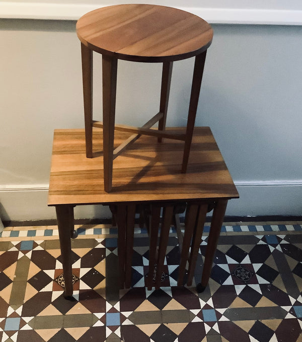 SOLD.  Danish NESTING TABLES BY POUL HUNDEVAD FOR NOVY DOMOV, 1960S