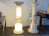 A pair Neoclassical column early 20th century Art Deco Albaster lamps.  SOLD
