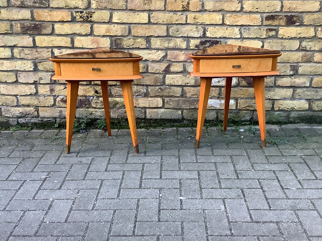 1950’s Italian pair of bedside cabinet
