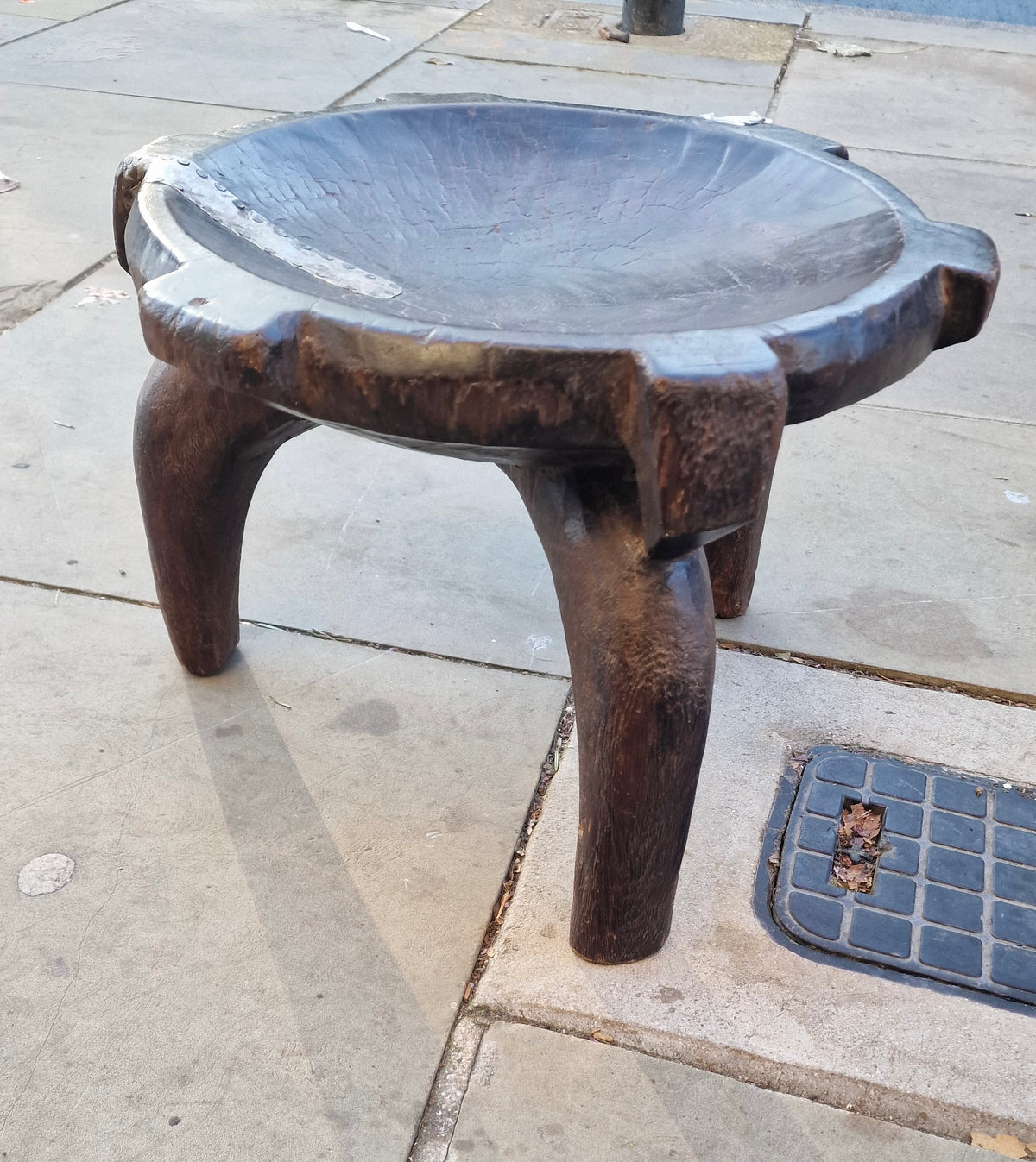Vintage African Gogo stool Bleu Furniture