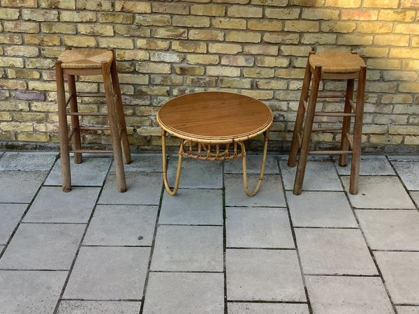 A pair of 1960’s French organic Breakfast stools
