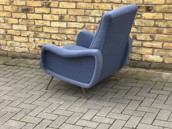 Re upholstered 1950’s Italian armchair. SOLD