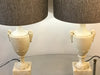 Neoclassical Alabaster table Lamps.  SOLD