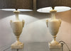 Neoclassical Alabaster table Lamps.  SOLD