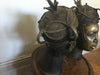 A pair of Benin Bronze heads SOLD