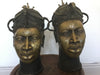 A pair of Benin Bronze heads SOLD