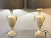 Neoclassical Alabaster table Lamps.  SOLD